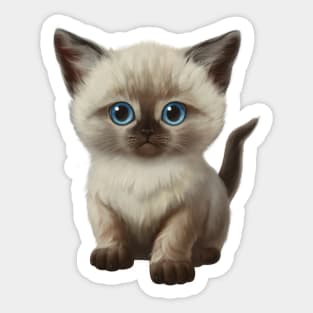 Cat-a-clysm siamese kitten Sticker